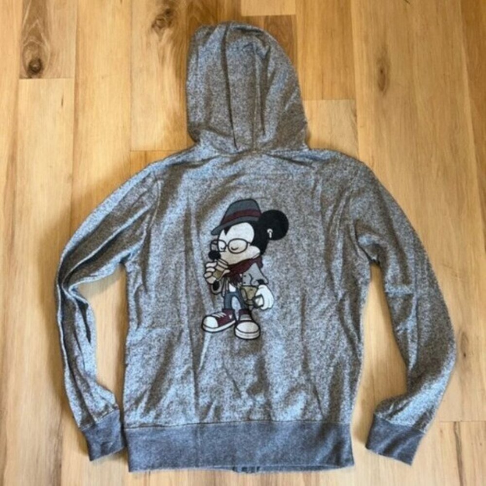 Hipster Mickey Gray Zip Up